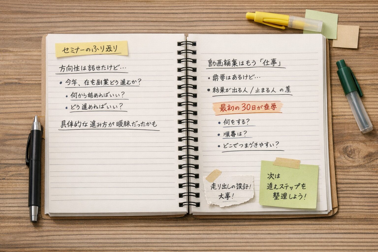 セミナーで見えた反省点と、次に整理すべきこと