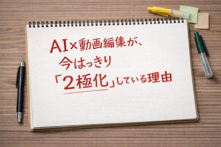 AI×動画編集が「2極化」している理由について