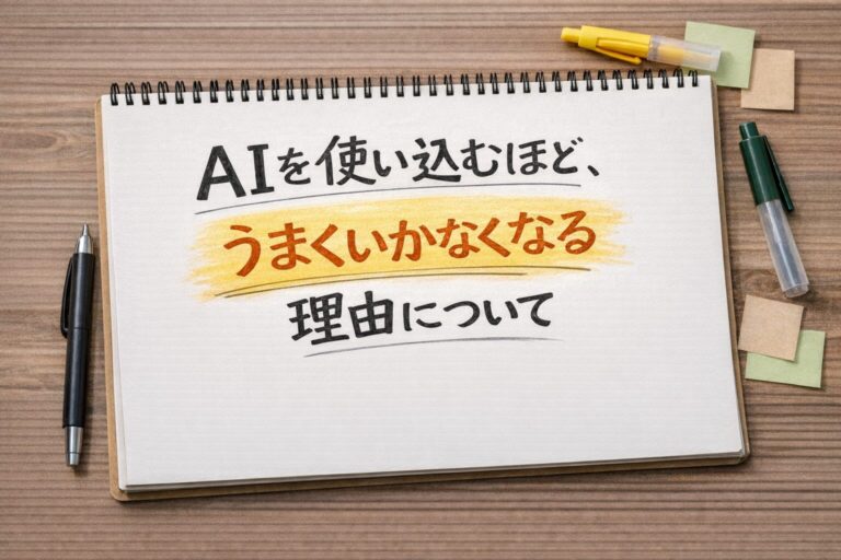 AIを使い込むほど、うまくいかなくなる理由について