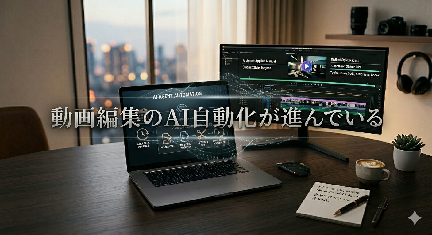動画編集のAI自動化が進んでいる — AIエージェントで”自分だけの自動化”が作れる時代